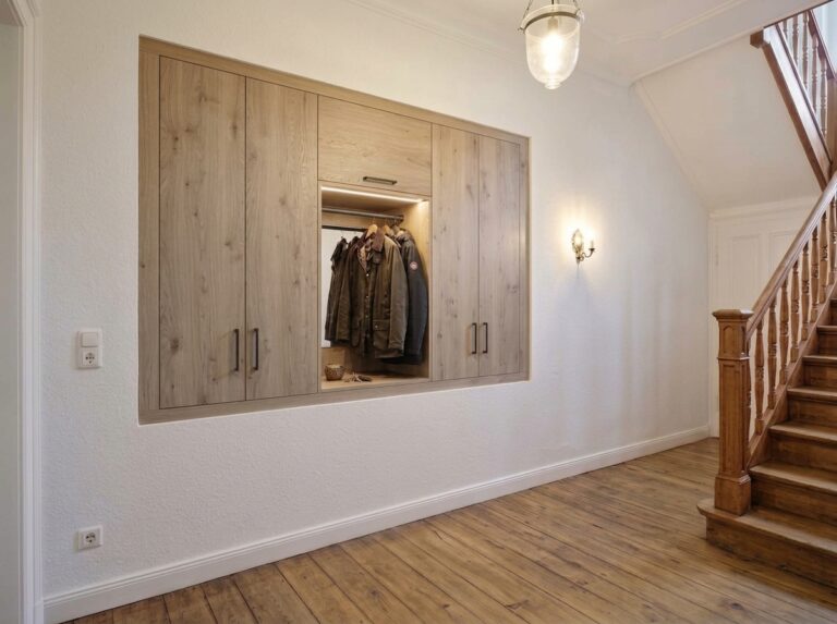 Nischenschrank Eiche grau
