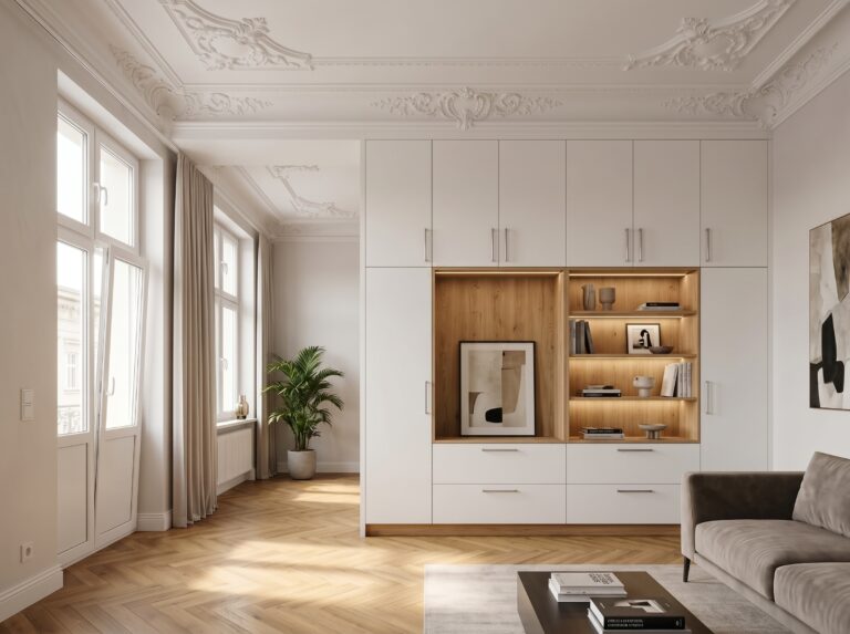 Wohnzimmerschrank Altbau