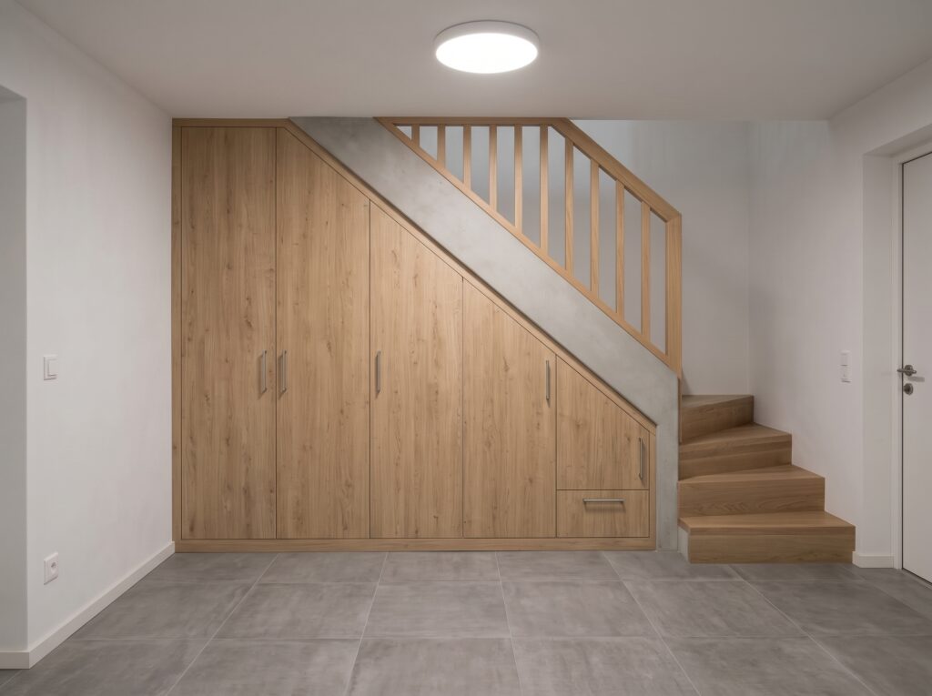 Schrank unter der Treppe Detail